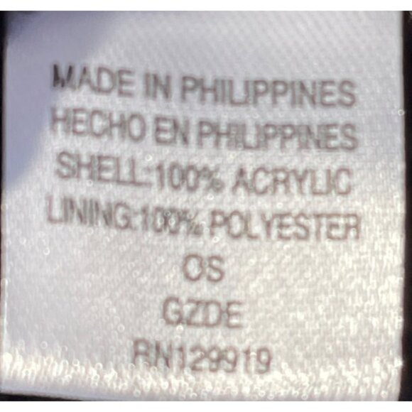 Dockers Black Knit Beanie Hat With Sherpa Lining For Warmth OS Acrylic/Polyester - Picture 3 of 7